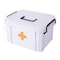 Basicwise White Large Empty Medical Box for Home Emergency Supplies, w/ Handle, Detachable Tray and Locking Lid QI003347 - alternate 5